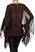 Modern Kiwi® Solid Sheer Chiffon Caftan Poncho Tunic Top