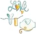 Sizzix Sizzlits Die Set 3PK - Love Set by Karen Burniston