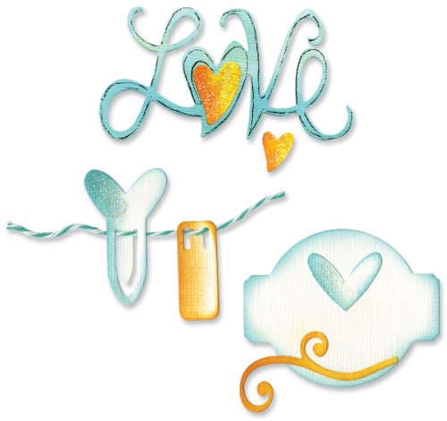 Sizzix Sizzlits Die Set 3PK - Love Set by Karen Burniston