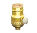Leviton 6151 Incandescent Lamp holder Socket Dimmer, Brass
