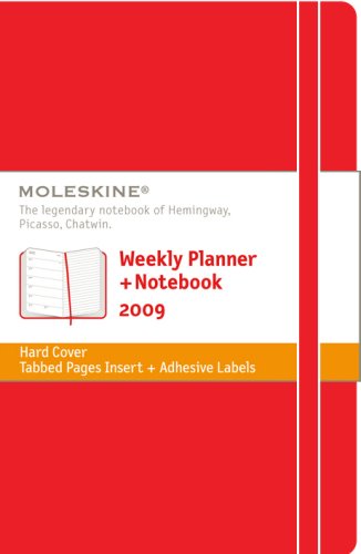 2009 Moleskine Large Red Weekly Notebook 12mth