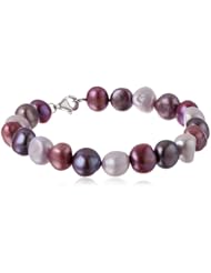 Baroque Freshwater Cultured Pearl Sterling Silver Clasp Bracelet, 7.5"