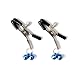 AnHua® SM Breast Vaginal Nipple Clamps Double Bells Breast Clip Massage Light Blue-One Pair