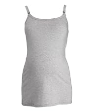 Maternity Nursing Longline Vest -Grey Marl