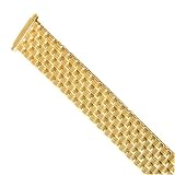 Watch Band Expansion Metal Stretch Gold Plated Thin line fits 16mm to 20mm 