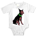 Onesie with dog, doberman, collar