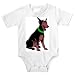 Onesie with dog, doberman, collar