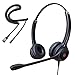 IPD IPH-255 Optimo-X Duo Ear Noise canceling,Corded headset for Call center,Office and Landline phones w U10P bottom cable w RJ9 jack works with Poycom VVX,Avaya,Nortel, Mitel and many other IP phones