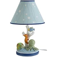 Kids Line Calypso Lamp Base and Shade, Blue