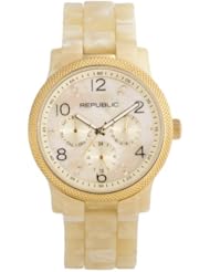 Republic Womens Resin Horn Bracelet Multifunction Watch RP1096