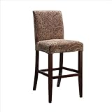 Powell Teak, Scarlet and Green Paisley Tapestry Slip Over for Counter Stool or Bar Stool