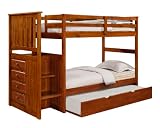 Mission Stairway Bunk Bed with Trundle - Espresso