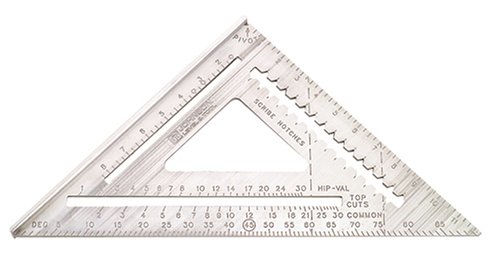 Johnson Level RAS-120 12-Inch Aluminum Rafter Angle Square w/Manual