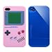 2pcs Set Nintendo Game Boy Silicone Case Light Pink + KoreTech (TM) Glider Case - Crystal Dark Blue (Fits AT&T, Sprint and Verizon iPhone 4 and 4S)