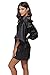 The Bund Women's Short Kimono Robes for Bridesmaid Black L Size