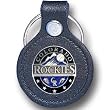 Colorado Rockies Small Leather/Pewter Key Ring - MLB Baseball Fan Shop Sports Team Merchandise