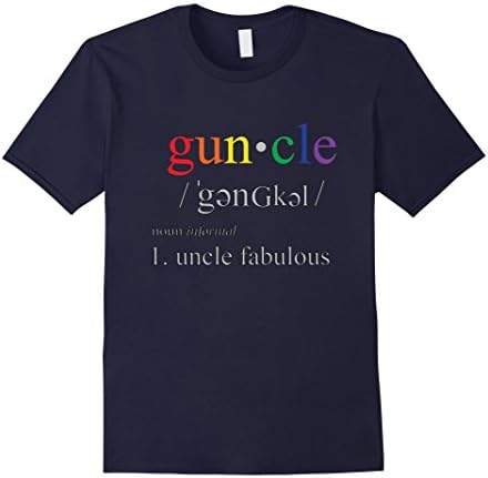 Men's Gay Uncle (Guncle) is Fabulous Pride T-Shirt XL Navy