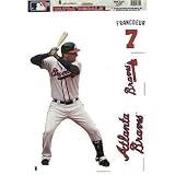 Atlanta Braves Jeff Francoeur Removable Car Truck Window Wall Decal Set (4)