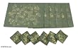 Silk and cotton placemats and coasters, 'Thai Summer' (set for 6)