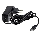 Produkt-Bild: 220V Reiselader Netzteil Steckerlader Travelcharger mit 1.000 mAh Output f&uuml;r Garmin Navis mit miniUSB