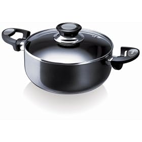 Beka  - 13071244 -  Faitout + couvercle verre 24 cm   Pro Induc anthracite en alumnium  -   int�rieur rev�tu  -  tous feux + induction