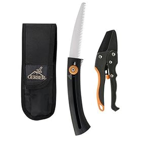 Gerber 46902 Deluxe Hunter's Pruning Kit with Sport Saw, Ratcheting Pruner and Sheath