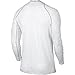 Nike New Men's Pro Cool Fitted L/S Shirt White/Matte Silver/Black Small