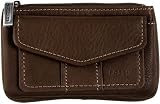 Fossil Womens Leather Coin Purse - Cargo Deluxe Coin Purse (Color: Espresso)
