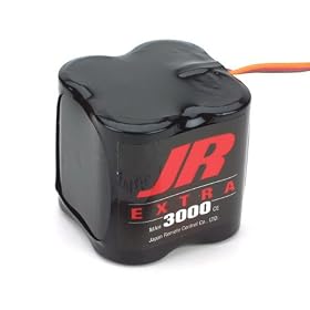 Extra Receiver Pack 3000mAh 4.8V Square by JR