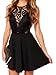 Choies Women's Sheer Lace Panel Sleeveless A-line Mini Dress