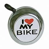 Pyramid I Love My Bike Bicycle Bell, Chrome