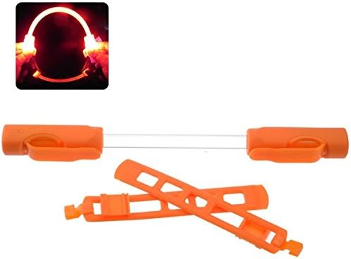 Tinksky Flexible Silicone Bicycle Bike 3-Mode LED Safety Warning Fiber Optic Tail Light - 2 pcsset (Blue+Orange)