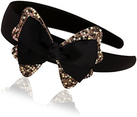 Kiss bb Bowknot Diamond Hair Band of Mix Black Color