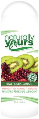 Nature Lovin Lubricants  Naturally Yours Kiwi Pomegranate Flavored Lubricant, 8 Fluid Ounce