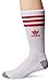 adidas Men's Originals Crew Socks, One Size, White/Light Scarlet/Heather Aluminum