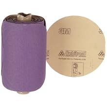 3M Stikit Paper Disc Roll 735U, PSA Attachment, Ceramic Aluminum Oxide, 5" Diameter, P150 Grit (Roll of 100)