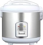 Oyama CFS-F12W 7 Cup Rice Cooker, Stainless White