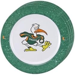 Miami Hurricanes NCAA Dinner Plates (4 Pack) by Duck House
