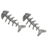 Stud Earrings Sterling Silver - Fish Bone