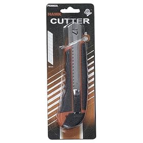 6 1 2'' HEAVY-DUTY BOX CUTTER W  6 EXTRA BLDES by Hawk
