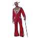 Pimp Red Crushed Velvet Adult Costume