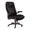 Executive High Back Leather Swivel/Tilt Chair- Black