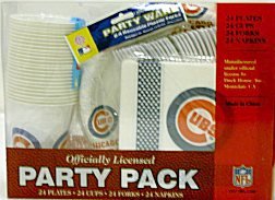 Chicago Cubs 96 Piece Plastic Dinnerware Set by Upper Deck