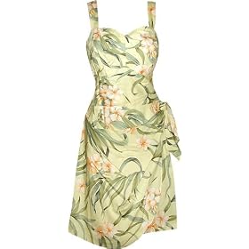 Melia (Plumeria) Hawaiian Aloha Sarong Dress