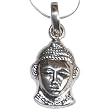Buddha Pendant with Chain Sterling Silver Jewelry 1 inch