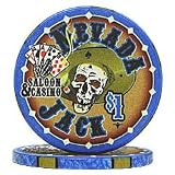 Nevada Jack Casino Quality 10 Gram Chip - Blue - $1 Denomination