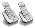 BT Studio 4100 DECT Cordless Telephone Twin Pack - Silver/Dark Grey