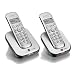 BT Studio 4100 DECT Cordless Telephone Twin Pack - Silver/Dark Grey