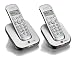 BT Studio 4100 DECT Cordless Telephone Twin Pack - Silver/Dark Grey