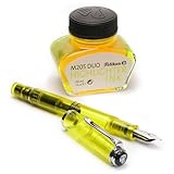 ペリカンM205 DUO 限定万年筆 スケルトンイエロー(ハイライターインク付)